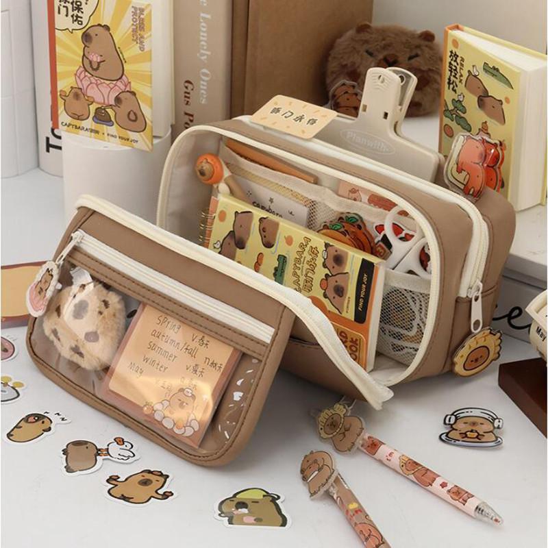 Hộp Đựng Bút Chì Dung Tích Lớn, 9 Lớp Trong Suốt, Thiết Kế Sanrio Kuromi, Melody, Cinnamoroll, Capybara, Không Thấm Nước, Thích Hợp Cho Văn Phòng Phẩm, Túi Đựng Bút, Dành Cho Bé Gái Và Bé Trai 6