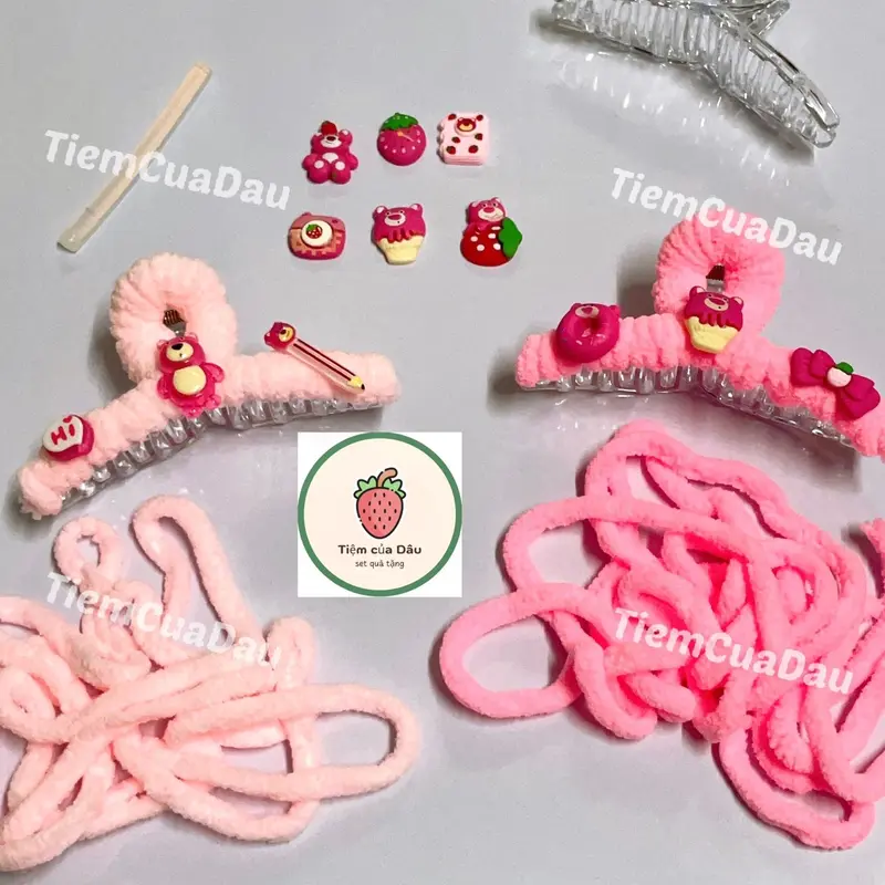 Set Quà Nguyên Liệu Tự Làm Kẹp Tóc Handmade Dễ Thương 6 Sticker 3