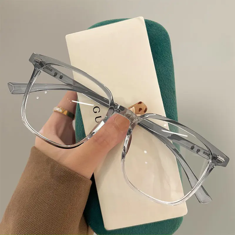 Blue Light Blocking Glasses Fashion Transparent Gradient Large Frame Glasses