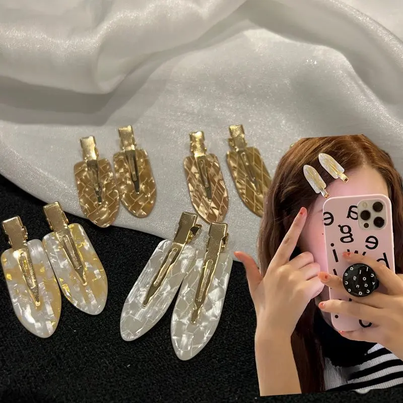 1-4pc Seamless Hairpin Girls Side Acetate Hair Clip Duckbill Hair Pin Bangs Clip Makeup Tools Fashion Hair Accessories for Women
