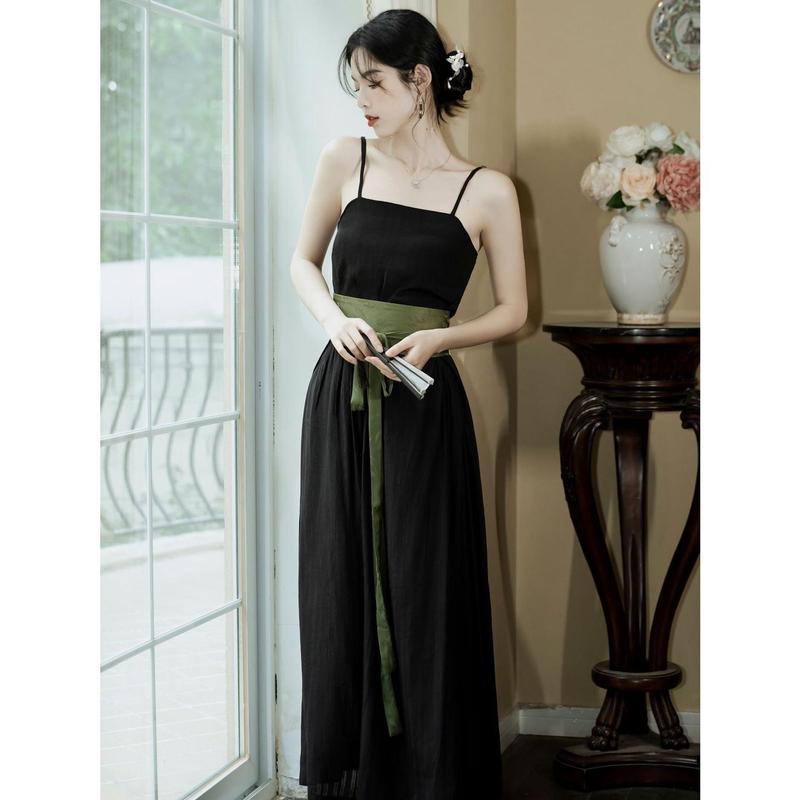 New Chinese Style Han Chinese Clothing Suits Placket Long Cardigan Pants Three-Piece Suit Daily Commute Leisure Comfortable 4