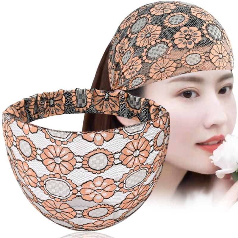 Băng Đô Hoa Lưới Chống Trượt, Băng Đô Rỗng Ngọt Ngào Và Nhẹ, Quấn Đầu Bên Rộng, Mũ Đội Đầu Phong Cách Hàn Quốc, Băng Đô Ren Cho Nữ / Bé Gái Nhung Phụ Kiện Bàn Tay