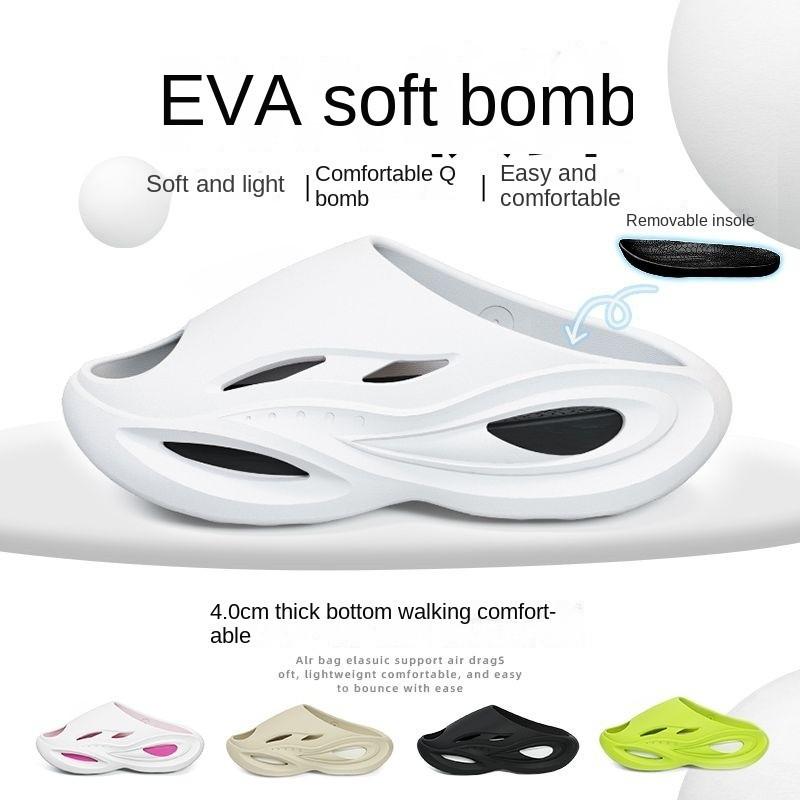 Dép Thể Thao Ngoài Trời, Chất Lượng Cao, Dành Cho Nam Và Nữ, Chất Liệu Eva5.0cm Dày, Chống Trượt Và Chống Mài Mòn, Thích Hợp Cho Học Sinh, Dép Bóng Rổ, Có Cỡ 36-45 Đế Bằng Slipper