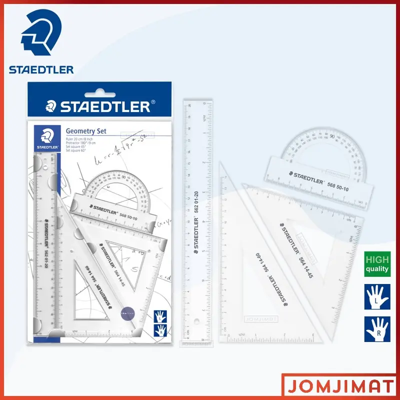 Staedeler Math Set Staedtler Mars Geometry Set Clear 569-0 WP4 PE (Set of 4) / Staedtler ...