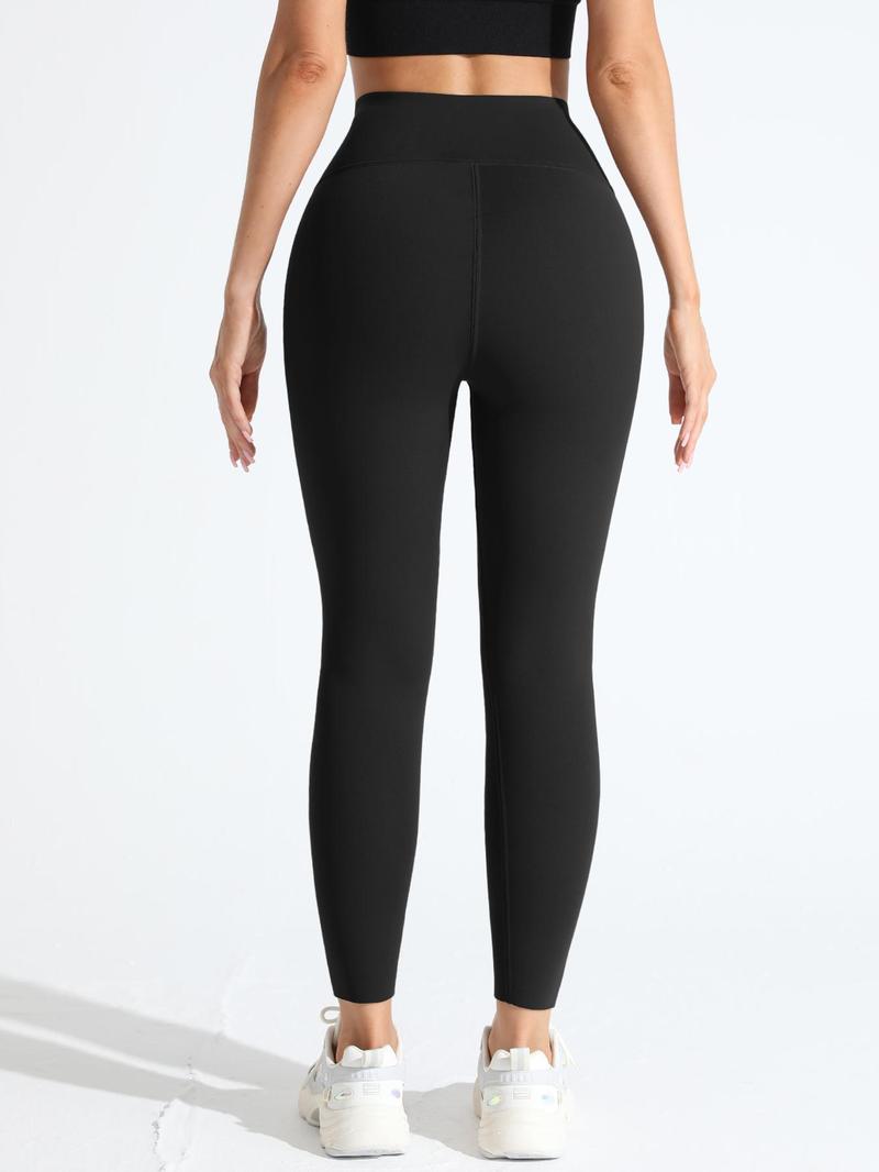 Product Introduction of Women's Solid Thermal Lined High Waist Sports Leggings, Sporty Casual Comfy Warm Skinny Pants for Yoga Gym Workout Running, Ladies Sportswear for Fall & Winter 7