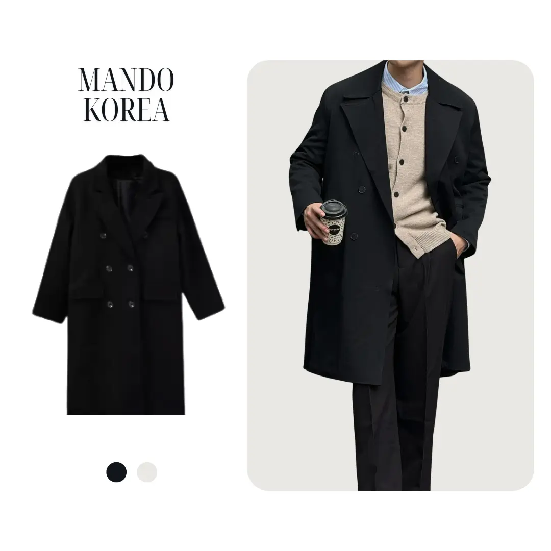 Áo Măng Tô Dạ MANDO Menswear Dáng Dài 6 Cúc Kiểu Vest Chất Liệu Dạ Ép Cao Cấp COA002