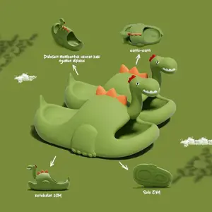 Sandal Anak Dinosaurus 3D Size 24-29 / 30-35 / 36-41 Anti Slip Anti Licin Sendal Selop Anak Laki-Lak
