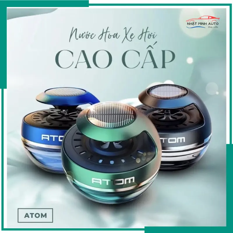 Nước hoa xe hơi cao cấp ATOM có cánh quạt quay bằng năng lượng mặt trời, hương thơm tự nhiên  Nội Thất 0