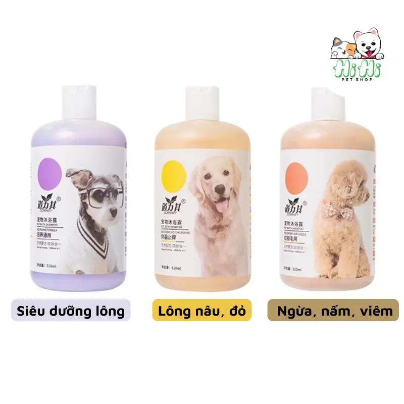 Combo dụng cụ tắm và sữa tắm Dorrikey 510ml cho chó mèo 2