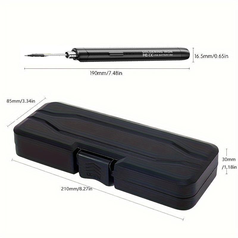 USB Soldering Iron Set, Adjustable Temperature Modern Design Soldering Iron with USB Charging Cable, Portable Soldering Equipment with Storage Box, Work Equipment for Men 8