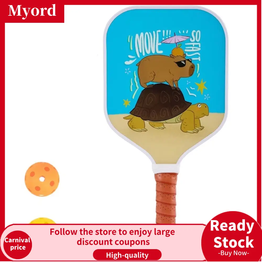 Hot Sale Mermaid Cat Kids Pickleball Paddle Honeycomb Core Cartoon Pickleball Paddle Set Lightweight with 2 Pickleballs Sports Paddle Toys Gifts