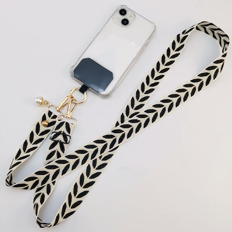 Product Introduction of Mobile Phone Strap Lanyard Long Cross-body Shoulder Hanging Chain Pearl Pendant Pendant Adjustable Hanging Neck Wide Cloth 18