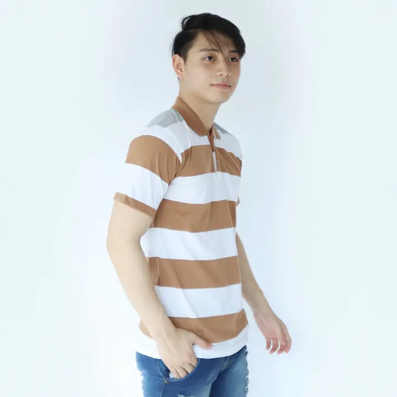 liso wear - Kaos Kerah Pria - Atasan Baju Kaos Polo Distro Stripe Balok Lengan Pendek Katun Dewasa 5