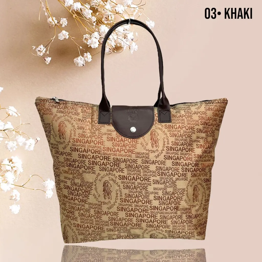 Souvenir  Tas Singapore / Tas Lipat Singapore Kanvas Tote