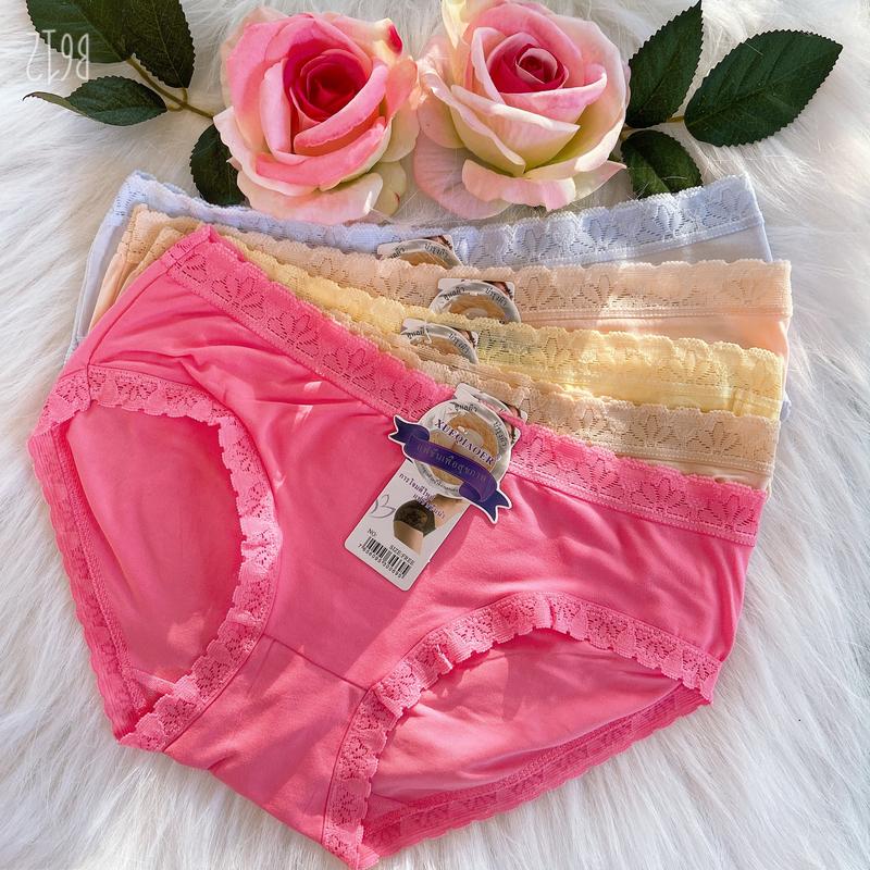 Combo 10 quần lót nữ cotton viền ren siêu mát mã 819 size 50-65kg.