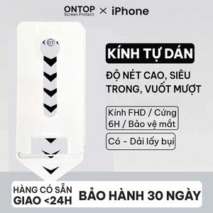 Kính Cường Lực iPhone 16 Pro Max/15/14/13/12/11 [Kèm Khung Tự Dán] - Mạ Điện Siêu Mượt, Chống Nhìn Trộm/Trong Suốt