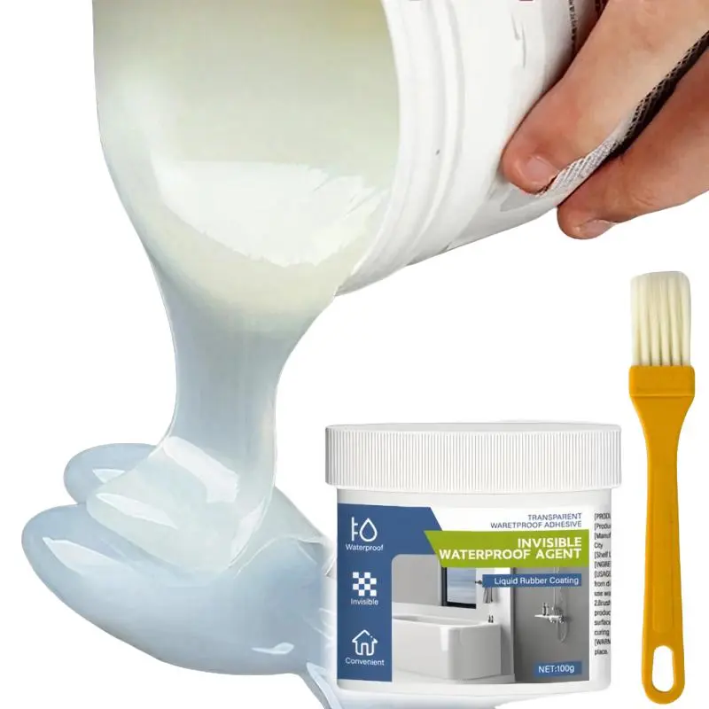 Waterproof Sealant, Clear Nano Sealant with Brush, Water Leakage Capture Repair Tool, Suitable for RV Toilet Leakage, Roof Repair Adhesive, Paintwork, Home Repair Tools