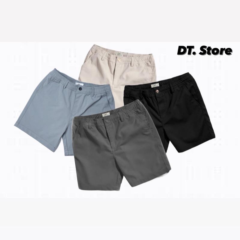 Quần short nam dáng Basic, vải Kaki co giãn nhẹ, Cạp Chun,Trẻ Trung - DT.Store quankaki