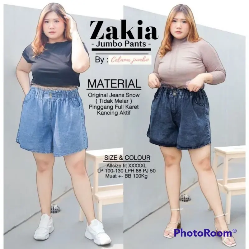 HOTPANT'S JEANS JUMBO MAKS 110KG Celana Pendek Wanita Denim Dewasa