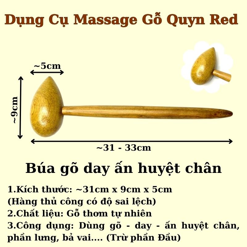 Búa Gõ Huyệt Chân - Búa Gỗ Đấm Lưng Mát Xa Quyn Red 1