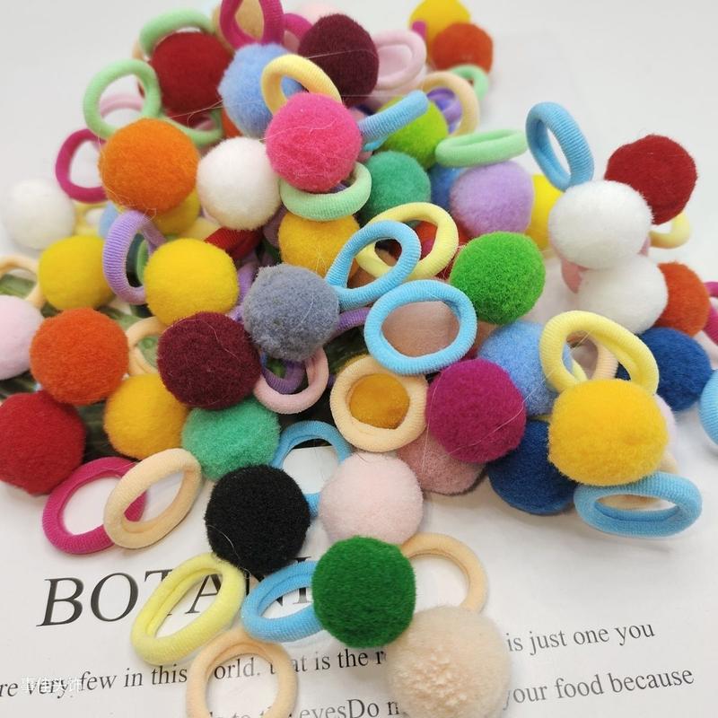 Product Introduction of Dây Buộc Tóc Trẻ Em, Dây Buộc Tóc Pom-Pom Dễ Thương, Dành Cho Bé Gái Và Bé Trai, Đầy Màu Sắc, Dây Buộc Tóc Bện Cho Bé, Phụ Kiện Tóc Năm Mới, Mua Lẻ, 2024 7