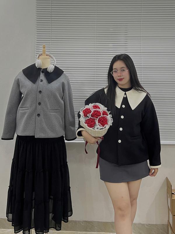 [Ảnh thật] Áo dạ nữ bigsize chuẩn form hàn quốc dể thương đủ size 55-100kg Women Top