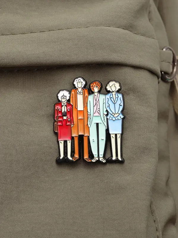 The Golden Girls Cartoon Brooch, Cute Fashion Alloy Badge for Women & Men, Enamel Pin Suitable for Backpacks, Jeans, Scarves, Hats Decoration 7