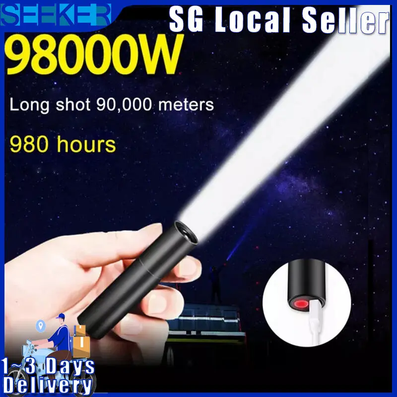 Fast Dey USB Rechargable Mini LED Flashlight 3 Lighting Mode Waterproof ...