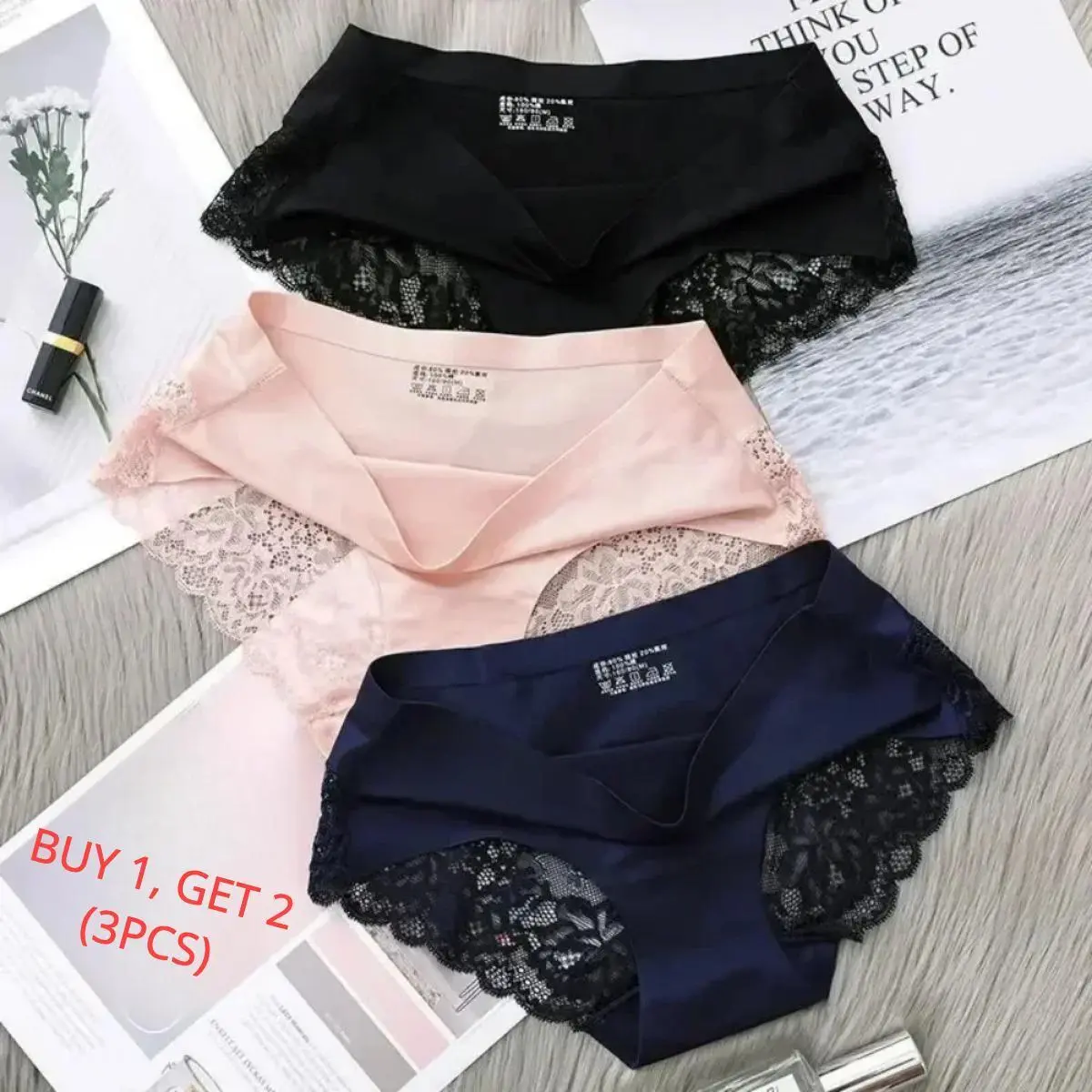 【BUY 1, GET 2 FREE (3PCS) 】Breathable cotton underwear, comfortable to wear, very soft.
