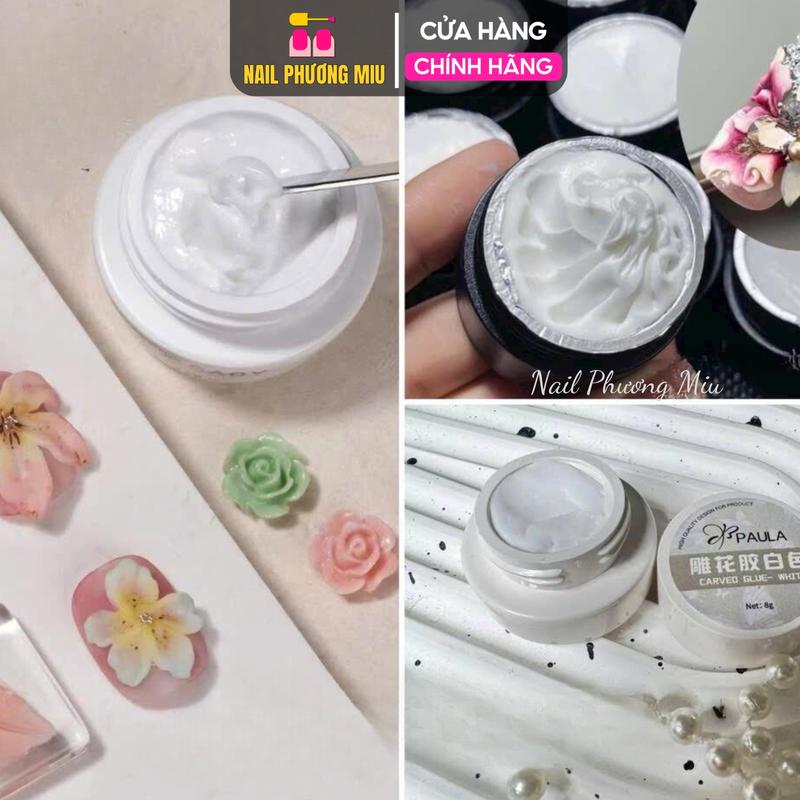 Gel Khô Nặn Thú Hoa Nổi Paula 8g Làm Nail, Mịn Đẹp, Dễ Tán, Gel Nặn Nổi Nhanh Khô, Đa Năng, Tạo 3D Cho Móng Kiểu Hàn Quốc Nữ Women