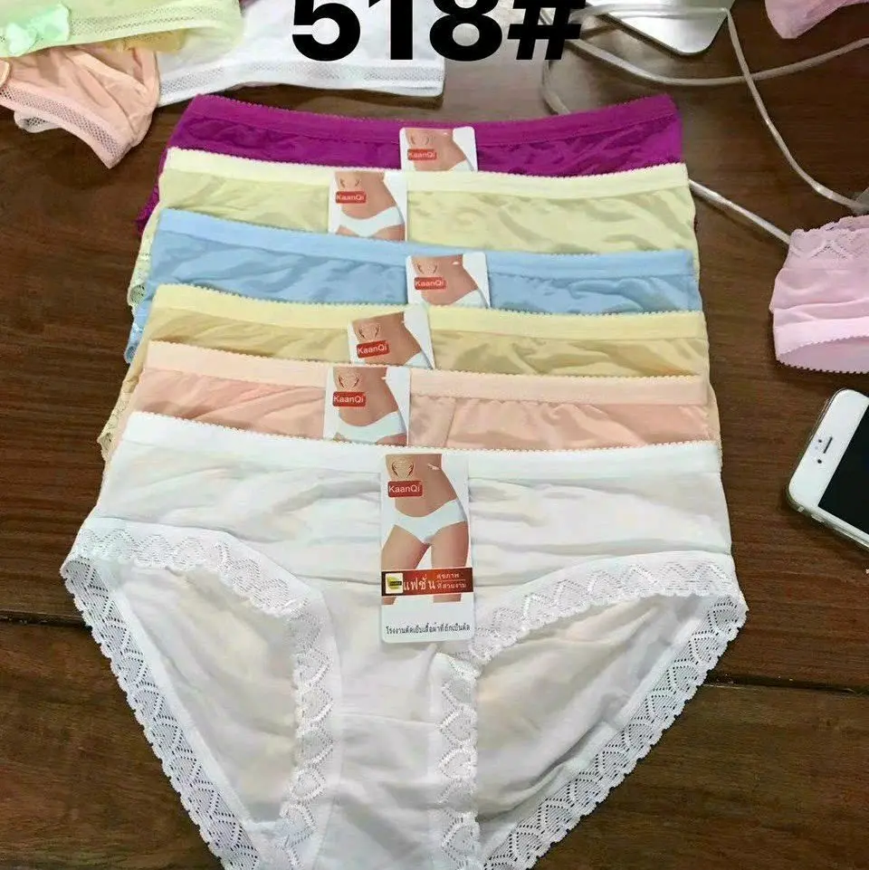 Com bo 10 quần lót Nữ thun lạnh,viền ren thoáng mát. Sai từ 45kg đến 60kg