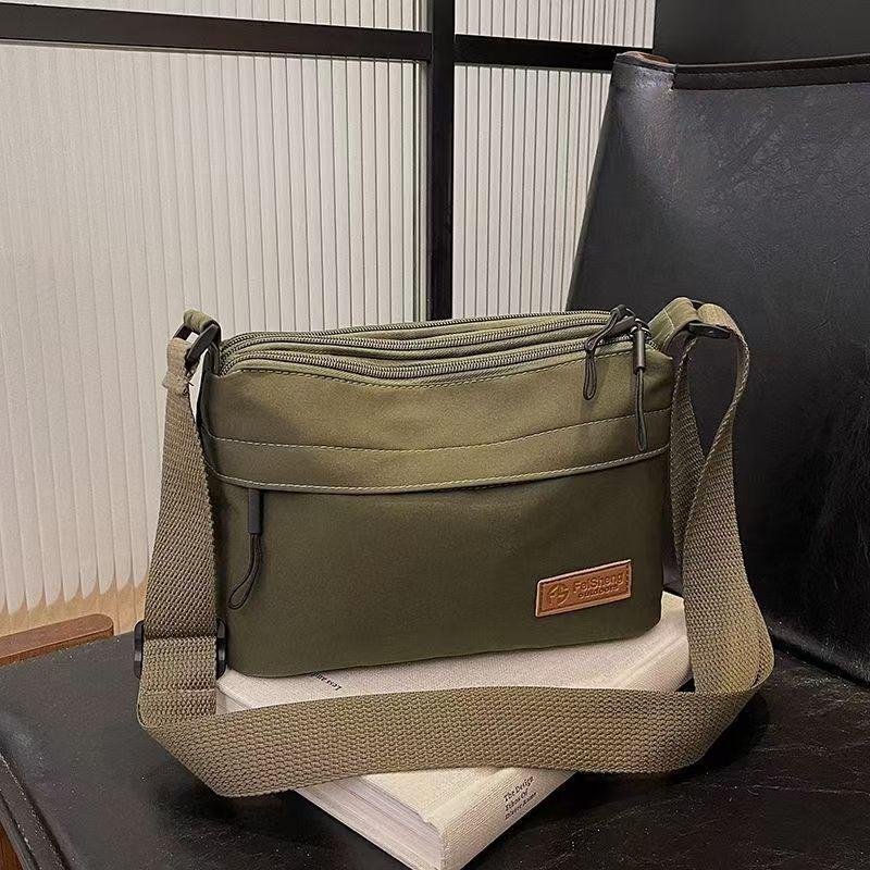 New fabric bag Japanese fashion simple shoulder crossbody bag multi-layer isolation bag style women's canvas bag 1