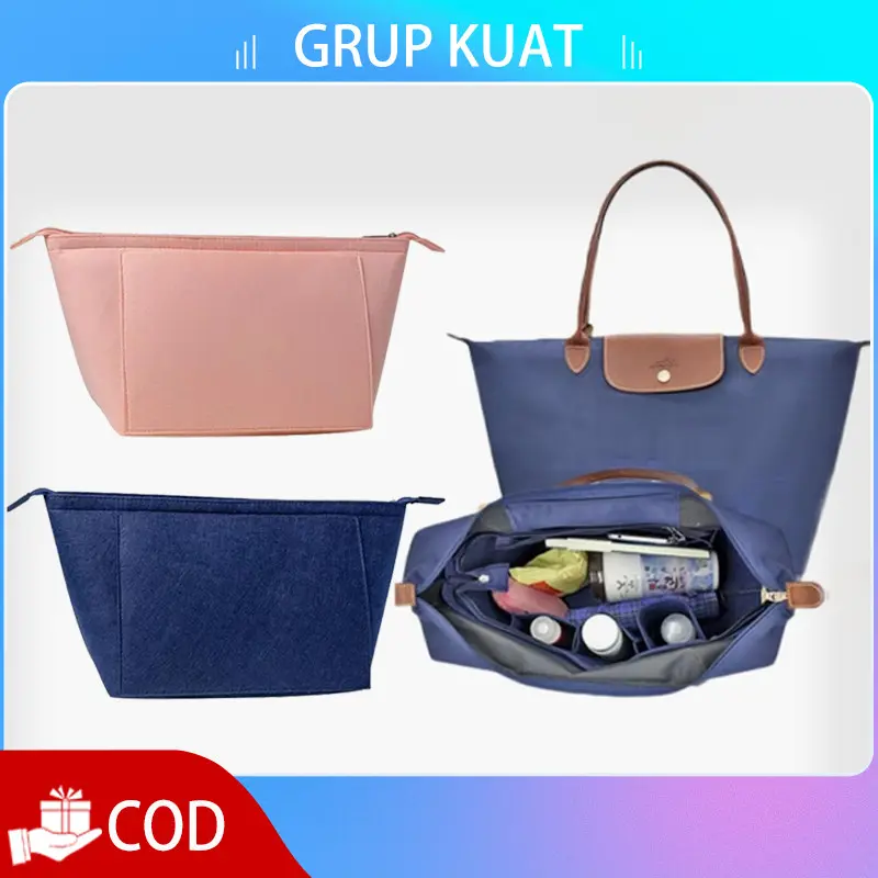 as Organizer Bag Inner Tas Dalaman Bludru Wanita, Cocok untuk Longchamp ...