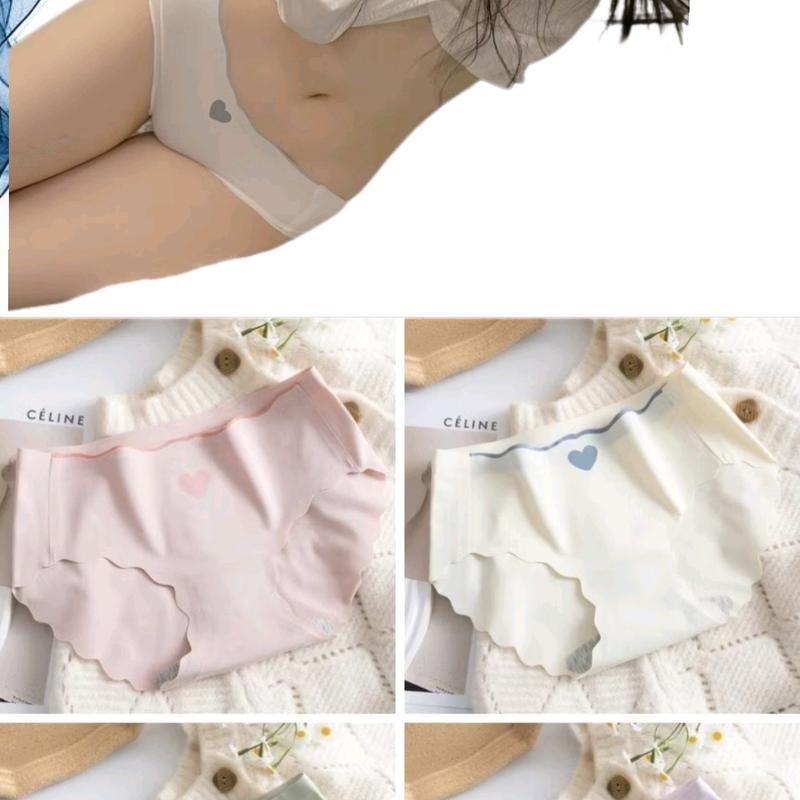 (Che tên)( SET 10) Quần Lót Kháng Khuẩn Nâng Mông Không Đường May Họa Tiết Trái Tim quansu quanlot tang 2