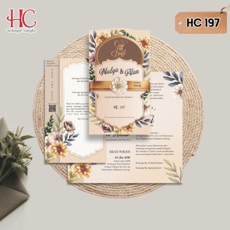 Undangan Pernikahan Kekinian  HC 197 Elegan Modern Paket Lengkap 100 PCS Gratis Label & Plastik - JanjiKita | Default