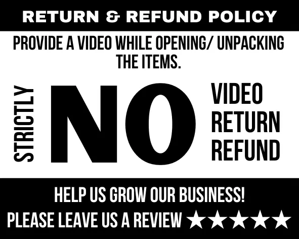 No Video No Refund Customized Thermal Sticker Label