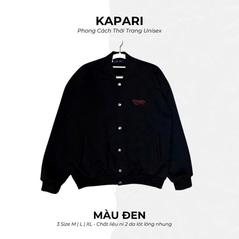 [DEAL MỞ BÁN] ÁO KHOÁC BOMBER KAPARI CỔ BẺ THỜI TRANG UNISEX NAM NỮ HOT TREND THÊU LOGO NỔI 7