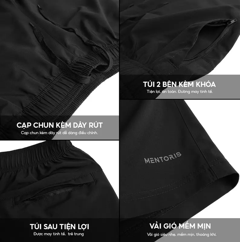 Quần Short Thể Thao GUZADO Chất Liệu Gió Thiết Kế Trẻ Trung Năng Động Dễ Phối Đồ GSR01 2