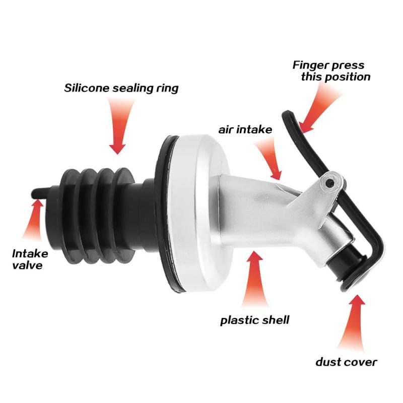 1/3 Buah Tutup Botol Minyak, Segel Karet Anti Bocor, Plastik Food Grade, Nozel Semprot, Penuang Anggur, Peralatan Bar.