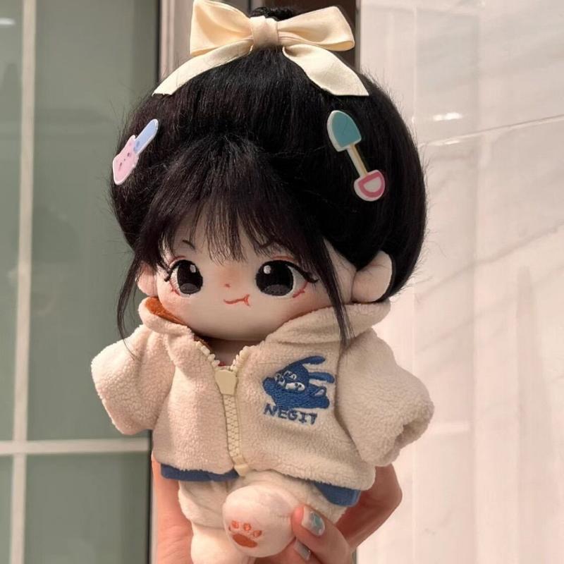 【Bingo】Đồ chơi nhồi bông 20cm, búp bê bông [quà tặng ngẫu nhiên 1 váy] búp bê bằng xương, dễ thương và xinh xắn, món quà mà các bé gái thích（0135） 5