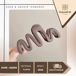 Jedai Rambut Wanita Gelombang Doff Jepit Rambut Wanita Wave Large Simple ala Korean Style 11cm