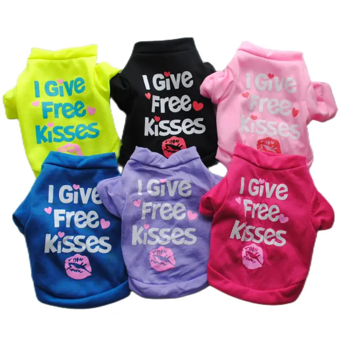baju raya kucing real dog shoes bajulebarankucingcore cat gogglesFactory Direct Sales Puppy Kitten Clothes Spring and Summer Breathable Short Sleeve T-shirt Six Colors