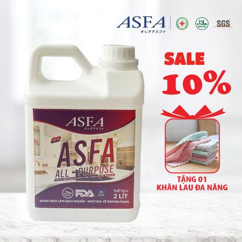 Dung Dịch Làm Sạch Khuẩn, Khử Mùi, Vệ Sinh Đa Năng - ASFA All Purpose (Can 2 Lít) 0