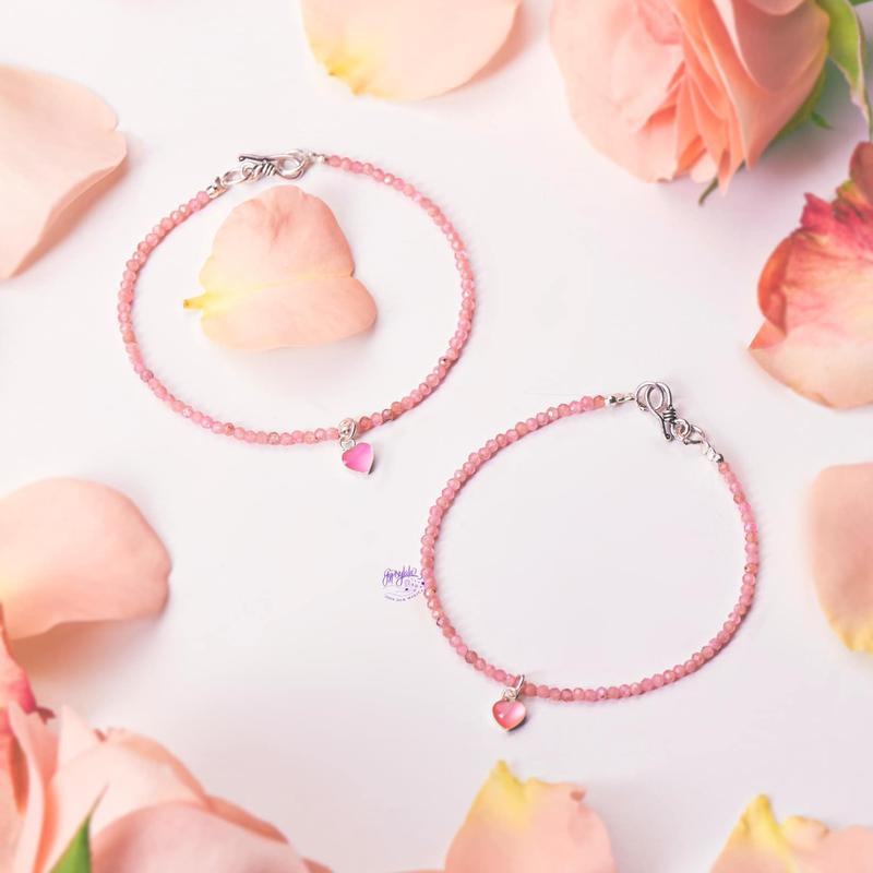 [ Best Seller ] Vòng tay Đá Đào Hoa Nhuyễn Mini [MỆNH HỎA - THỔ] SP005548 Gypsy.lala