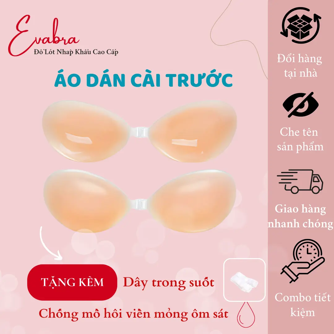 Áo Dán Eva Bra Cài Trước Tạo Khe Chống Tụt Silicon Cao Cấp - 4949 Nữ Thun Silicone Multicoloured Bra Accessories Cao Su áo   trong suốt
