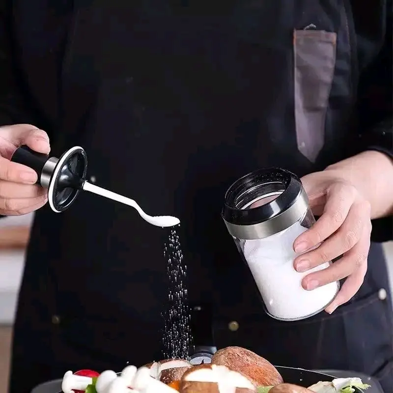BOTOL BUMBU DAPUR WADAH GARAM MERICA BUBUK BAHAN KACA TEBAL ANTI BAKAR WADAH KEDAP UDARA BUMBU MASAKAN SERBAGUNA 1