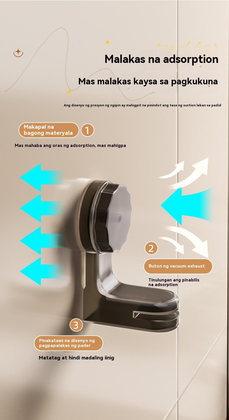 Product Introduction of Giá Treo Khăn Hút Gắn Tường Có Thể Điều Chỉnh Có Thể Mở Rộng, Không Cần Khoan, Thép Không Gỉ Bền 8