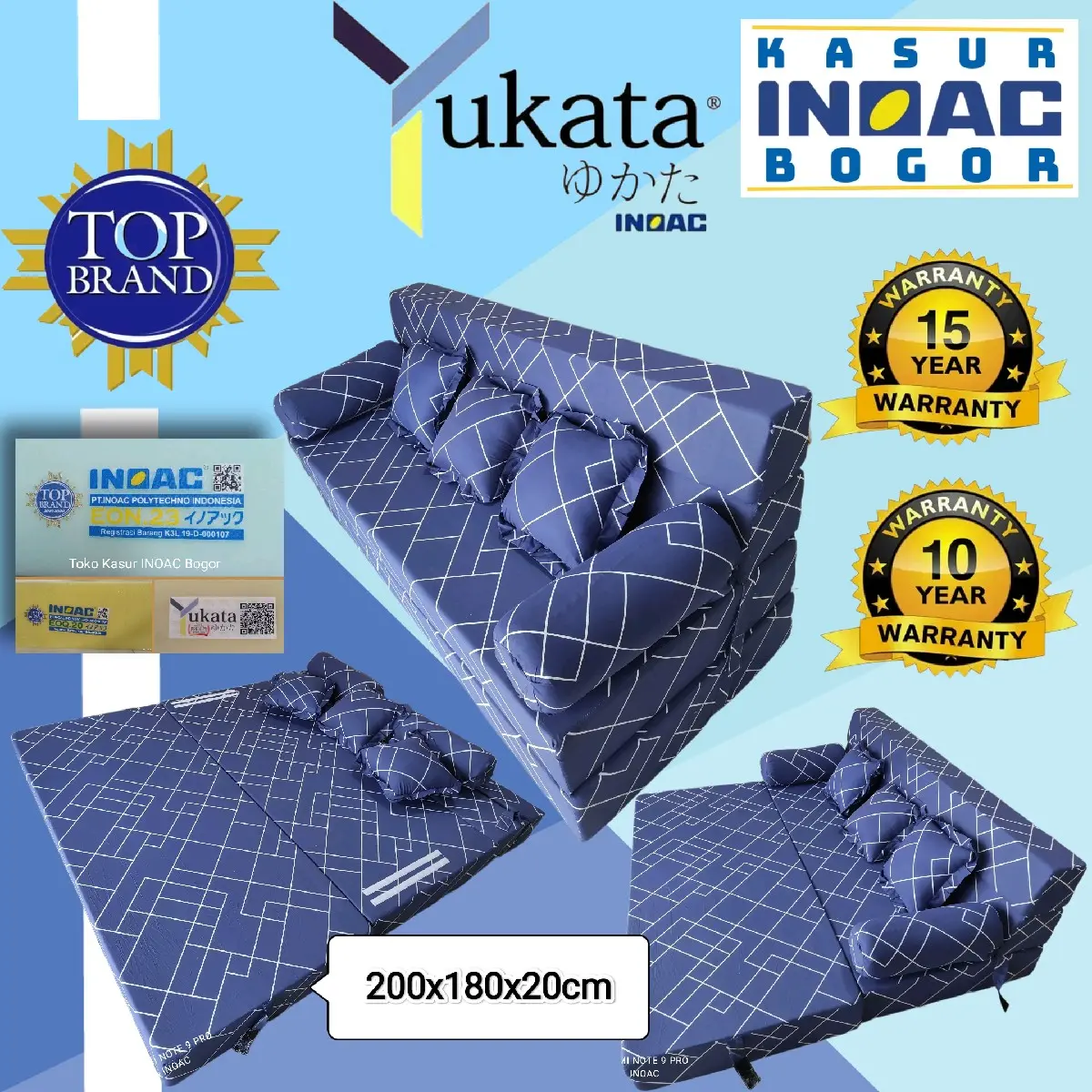 Sofabed INOAC uk 180x200x20cm