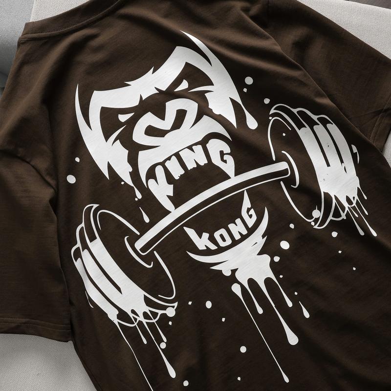 Product Introduction of [Mới T10] Áo thun Oversize Cotton In Hình Kong Tạ - Local Brand TB KINGKONG SPORT WEAR 3