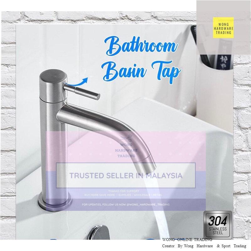 Basin Water Tap Stainless Steel SUS304 Bathroom Black / Silver - TikTok ...
